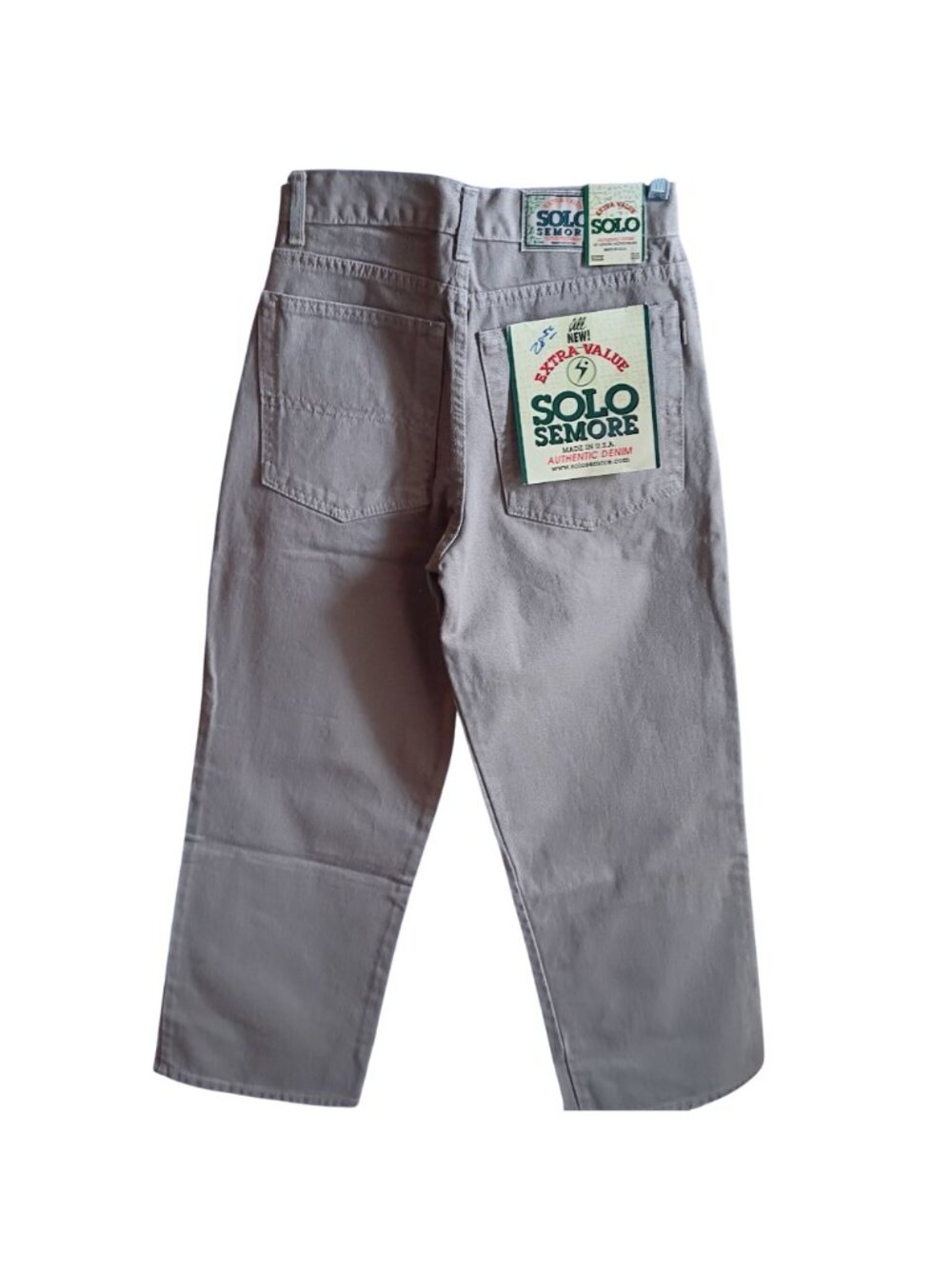 Vtg Y2K Solo Seymour Light Grey Jeans Men's 28 Baggy Wide Leg Vintage USA nos